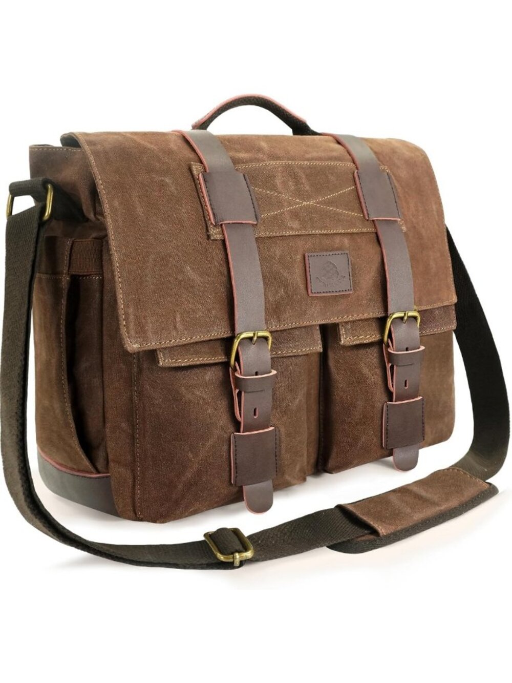 Stylish Waterproof Waxed Canvas Messenger Bag for Men - 14" Laptop Carrier